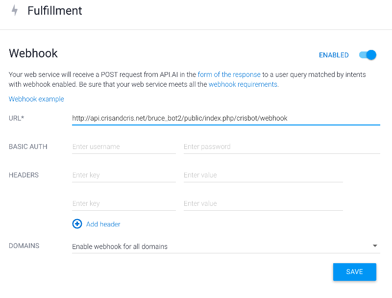 API IA: Webhook