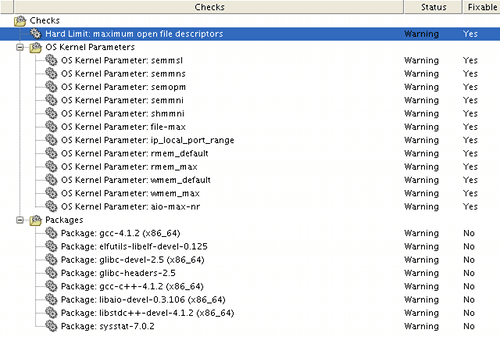 Installazione Oracle 11g R2 - Check prerequisiti