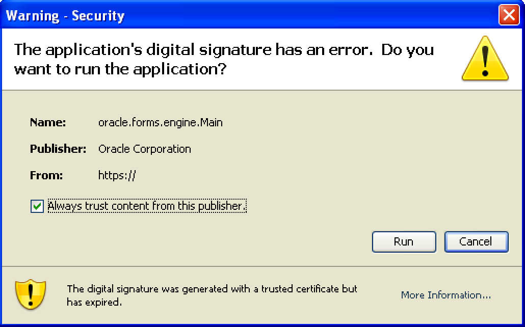 Installazione Java SE per client SQL Forms