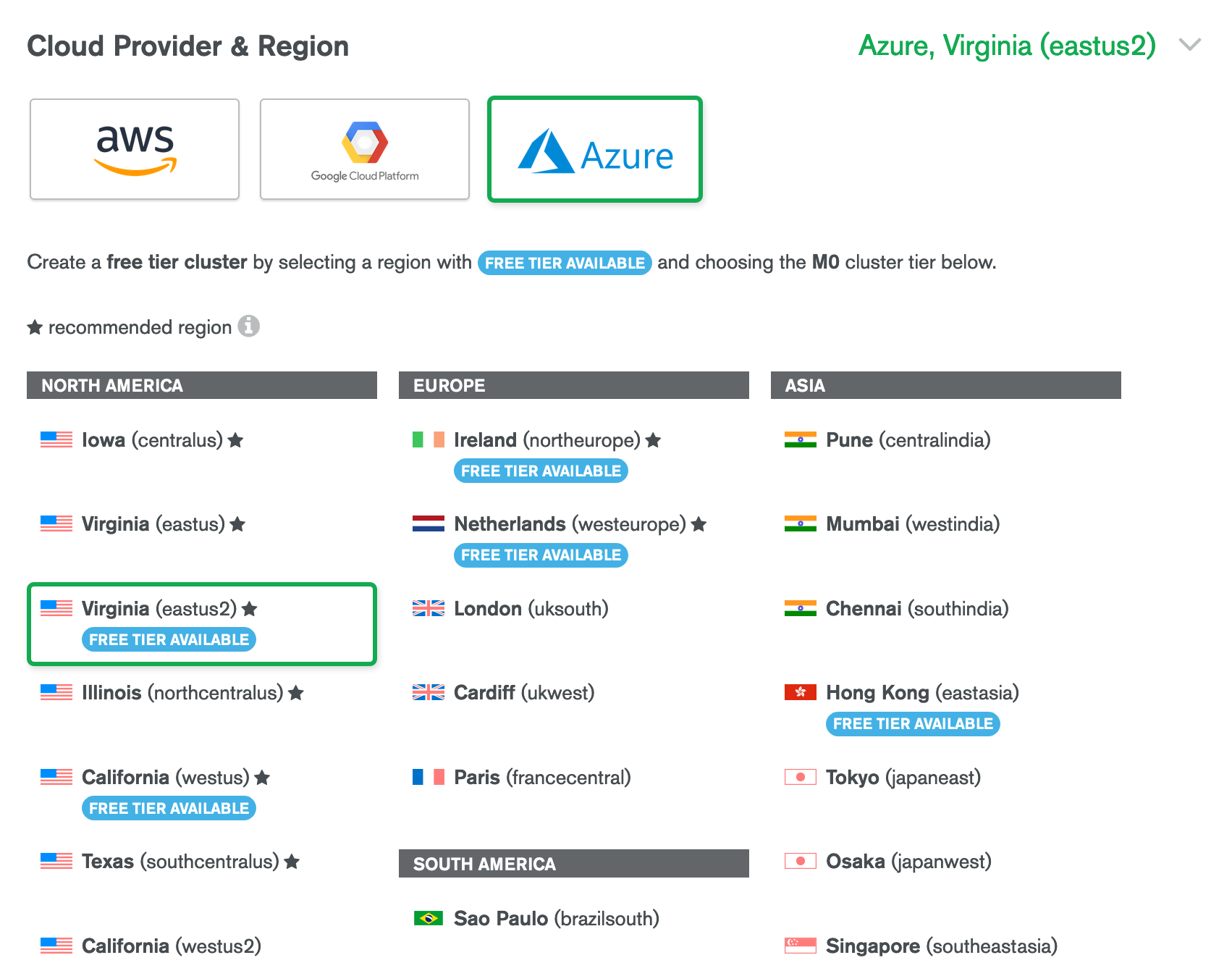 MongoDB Atlas - Google Cloud Platform