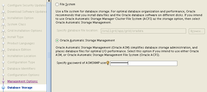 Installazione Oracle Database 11g R2 - Utilizzo ASM