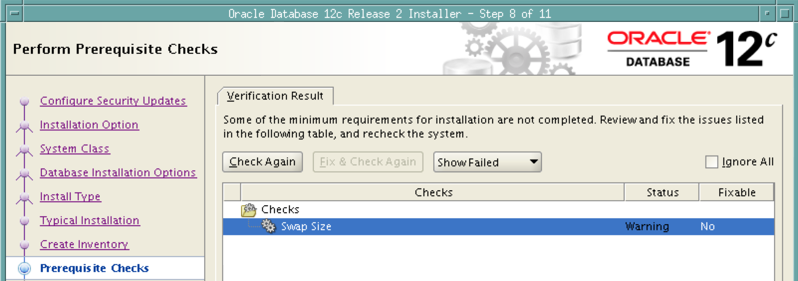 Installazione Oracle 12c R2 - Passi installazione