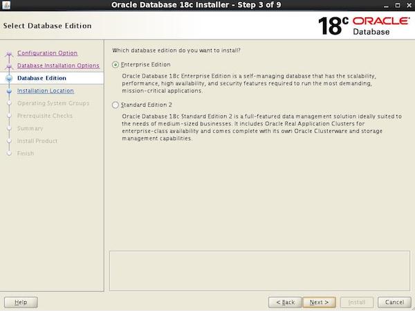 Installazione Oracle 18c - Passi installazione 3-8