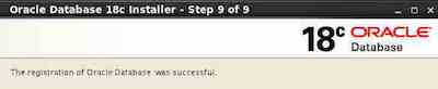 Installazione Oracle 18c - Fine installazione