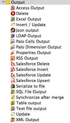 Pentaho - Spoon Output Step