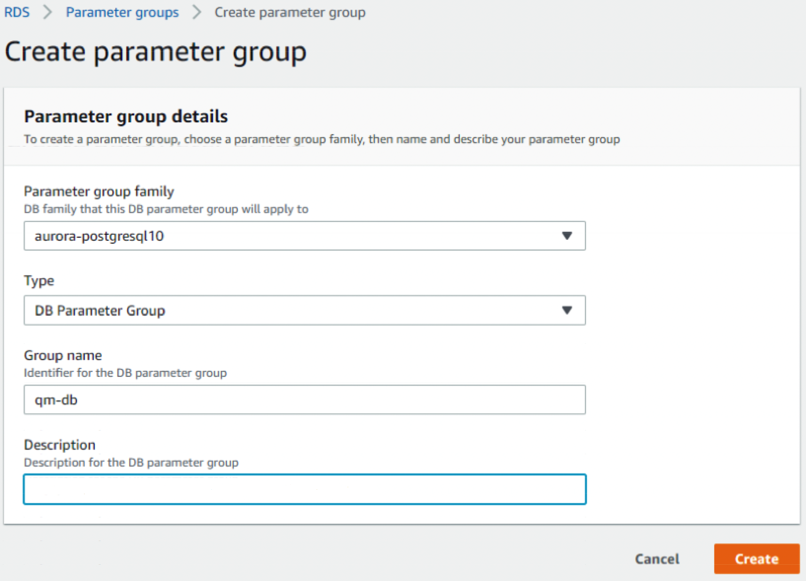 RDS Parameter Group