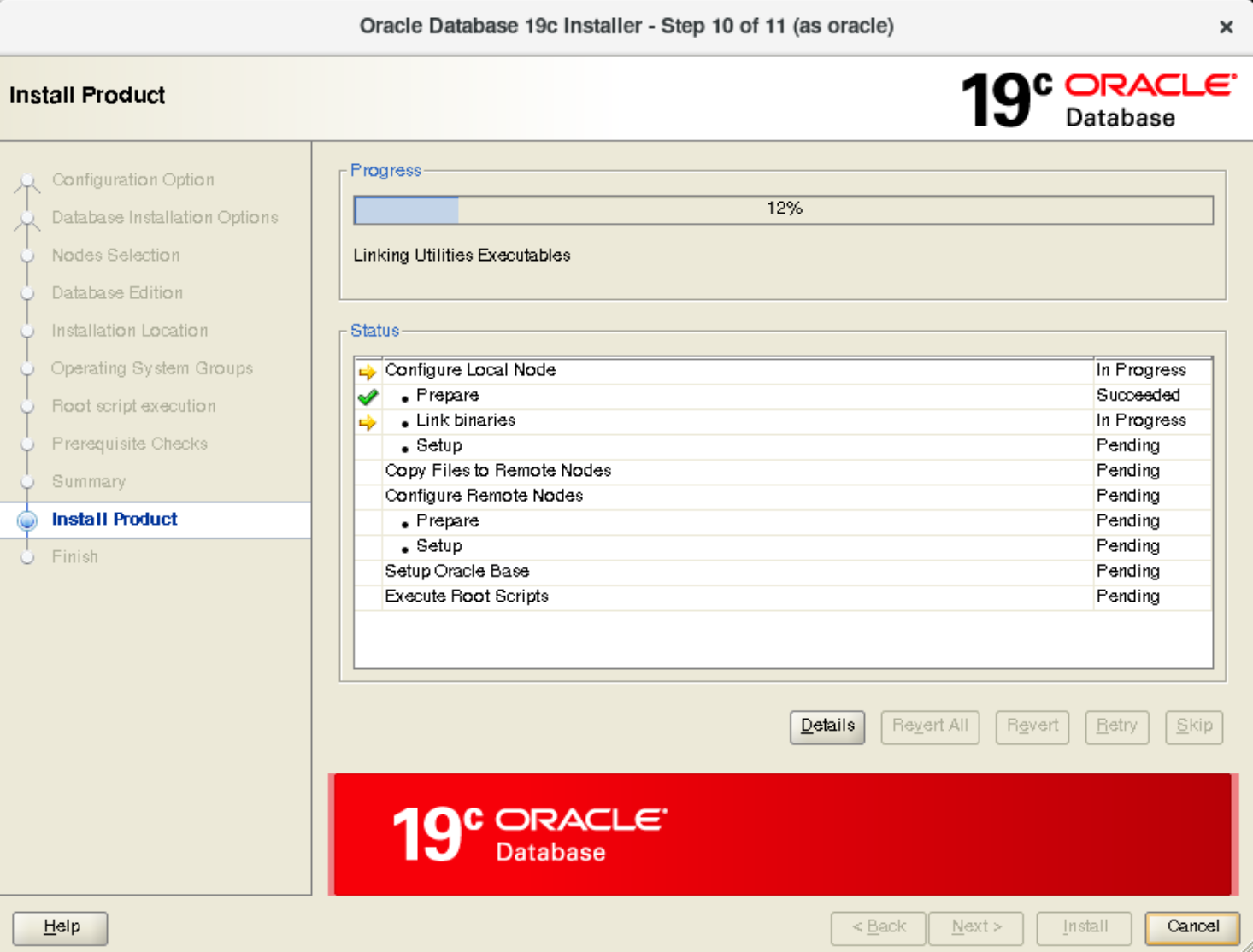 Installazione Oracle RAC 19c - Installazione software: installazione prodotto