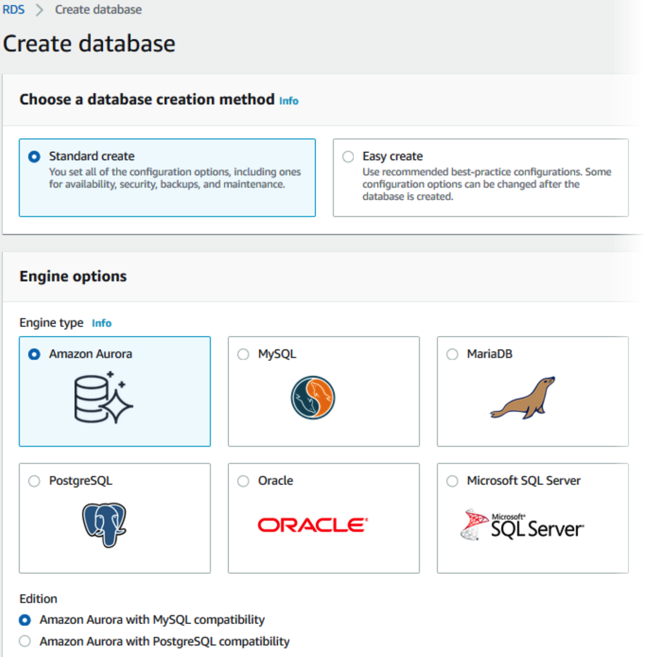 RDS Create Database Instance