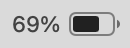 Battery status with percentage