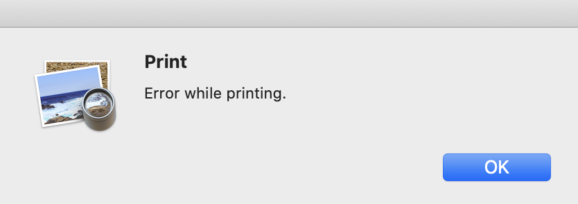 Preview PDF print error