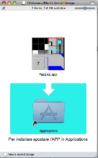 .dmg di esempio per installare un'applicazione