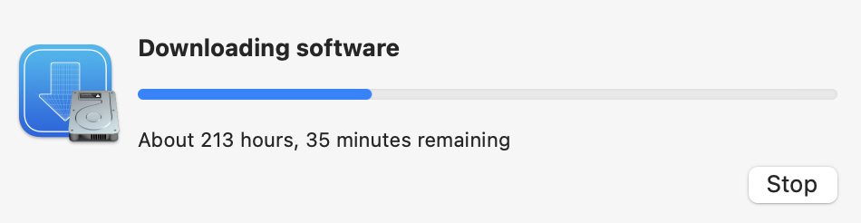 macOS long upgrade time