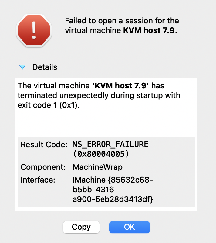 Virtual Box error after upgrade to Ventura