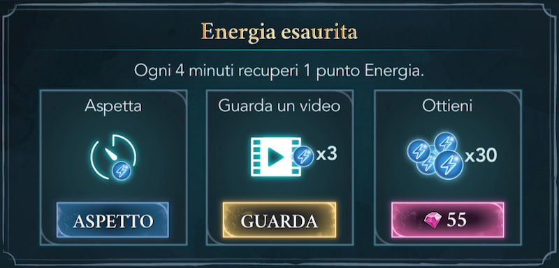 Hogwarts Mystery -  Attendere per Energy