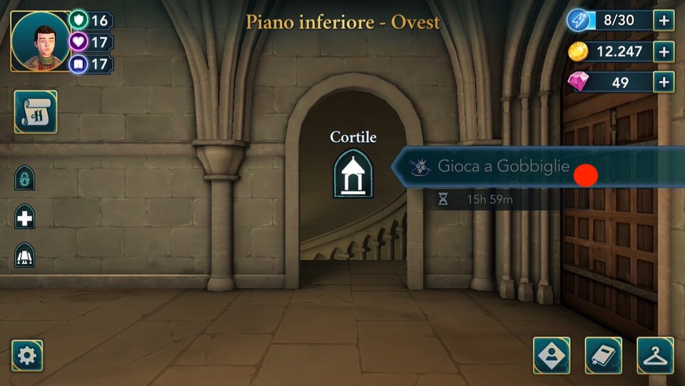 Hogwarts Mystery - Energy Spot - Giocare a gobbiglie in cortile