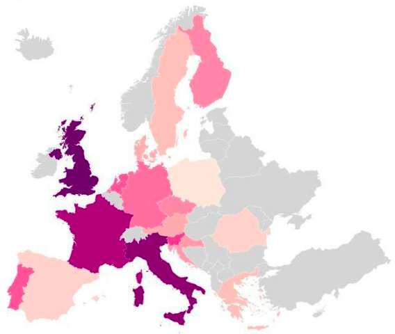 Tasse benzina % in Europa