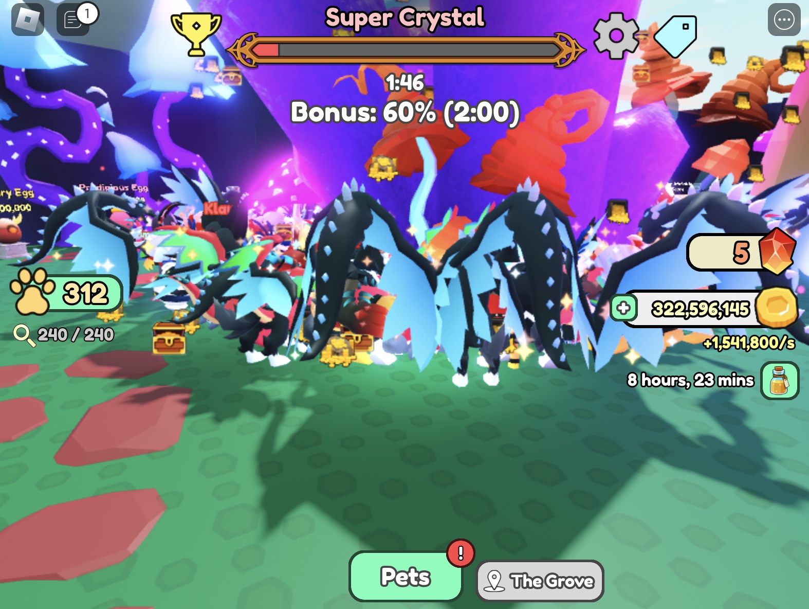 Collect All Pets - Super Crystal in Grove